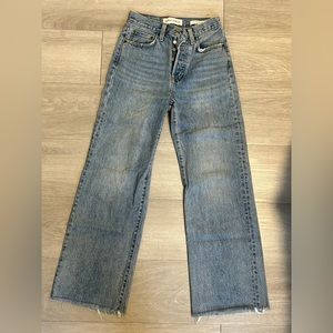 Denim Forum Farrah High Rise Wide Leg Jeans